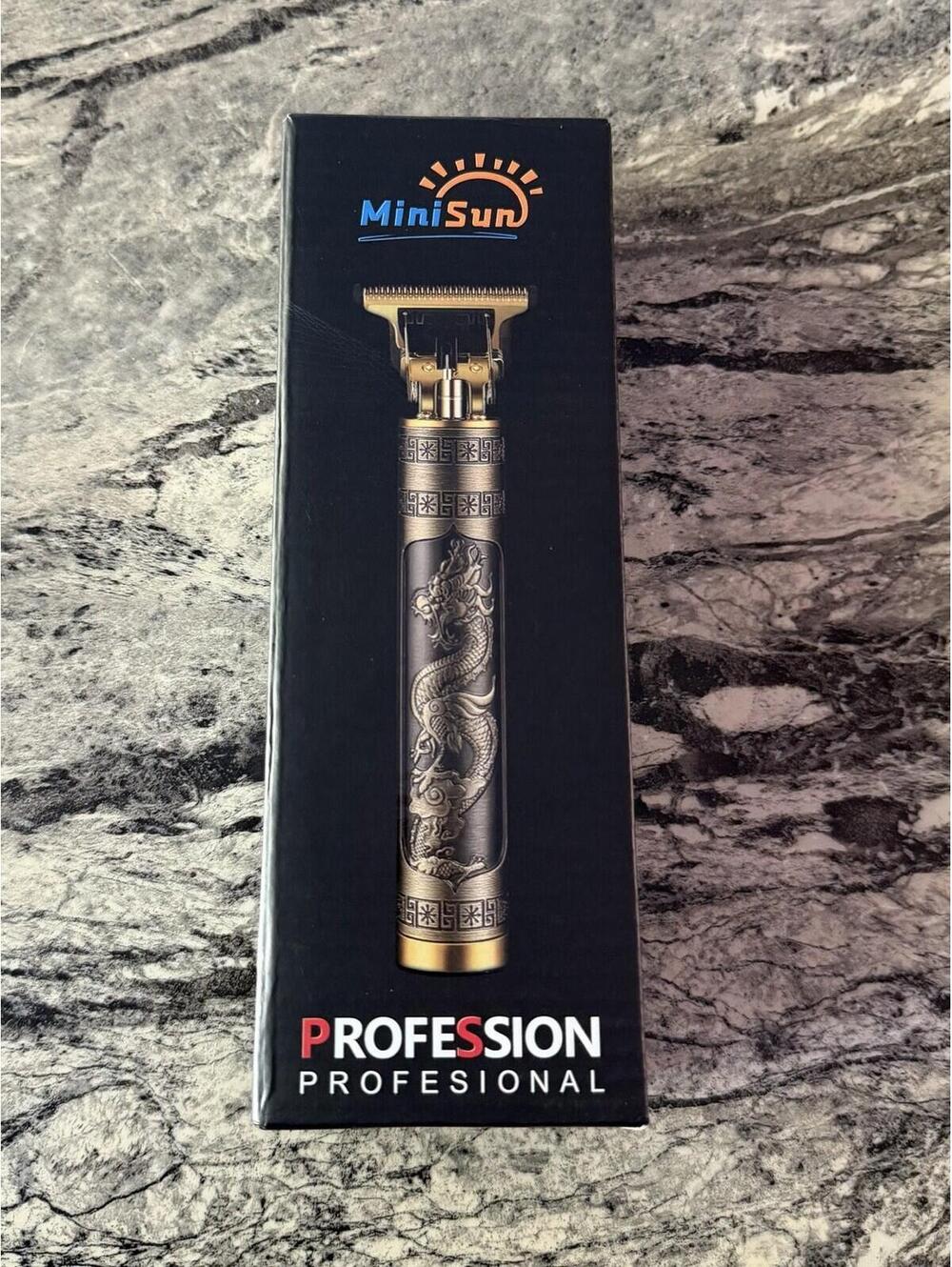 MiniSun Professional Hair Trimmer Cordless Clipper engraved dragon design.